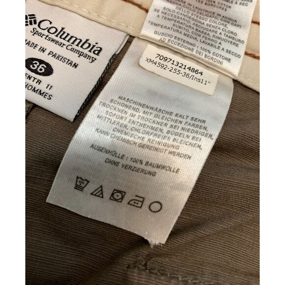 Columbia Shorts Mens 36 Cargo Utility Hike Camp Trail Outdoor Cotton Canvas - Picture 8 of 9